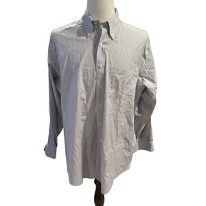 Brooks Brothers Men's Dress Shirt Blue Gray 17 1/2 Long Sleeve